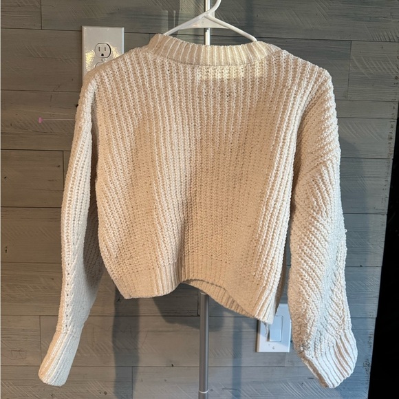 Cream Fringe Knit‎ Sweater - Picture 4 of 4